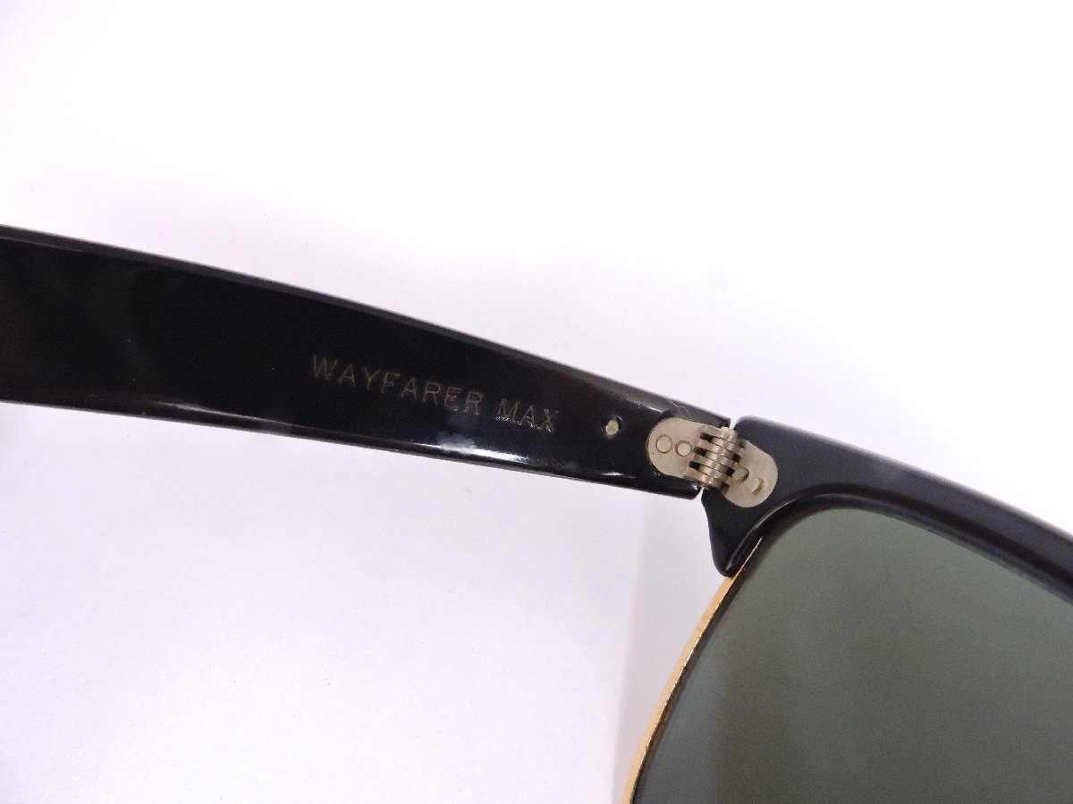 正規品 Ray-Ban レイバン B&L ボシュロム サングラス WAYFARER MAX ウェイファーラー ブラック×ゴールドカラー_画像5