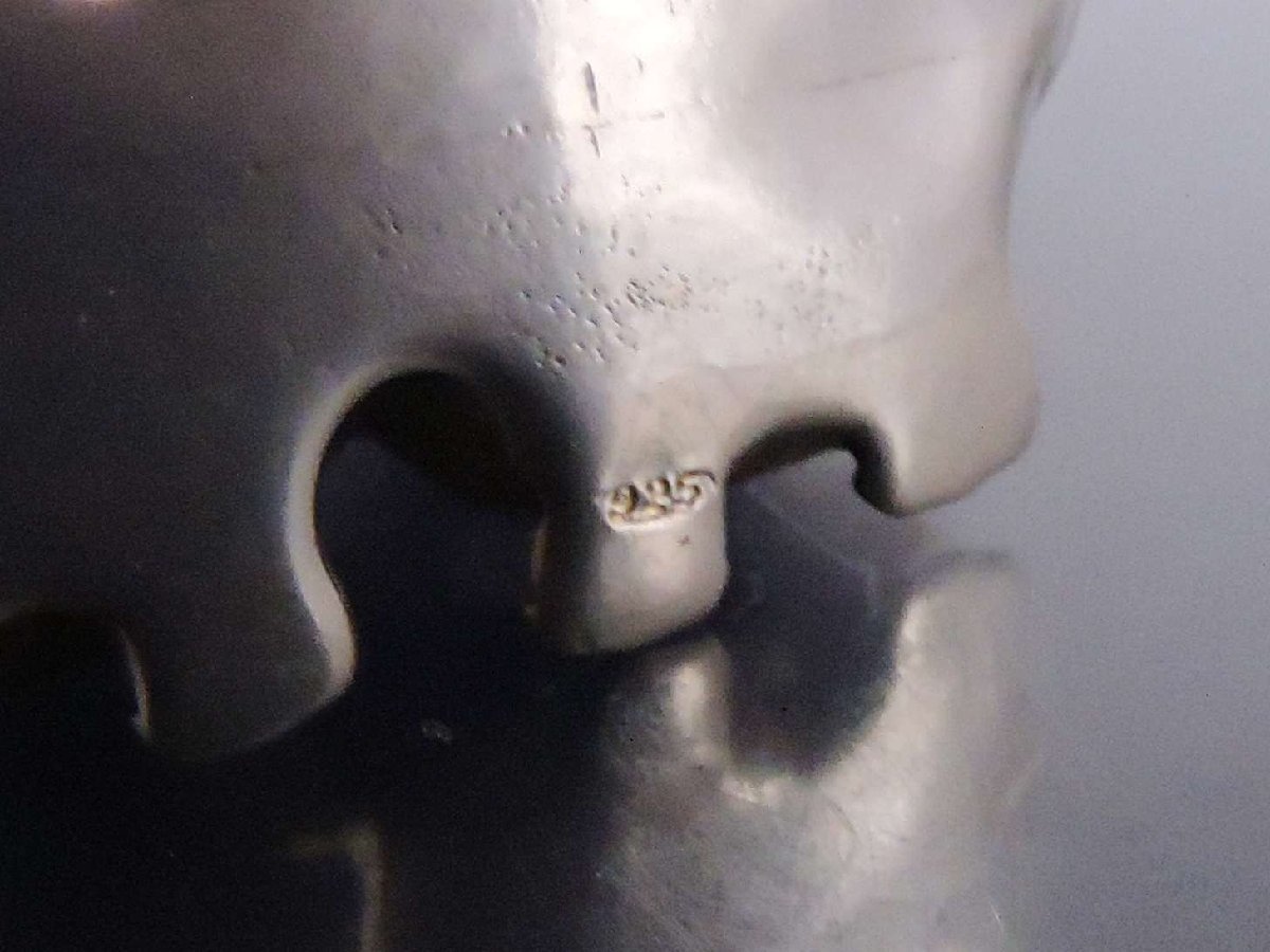 シルバー925 銀製 ミニチュア 置物 オブジェ 梟 フクロウ ペア 約3.5×3.3㎝_画像7