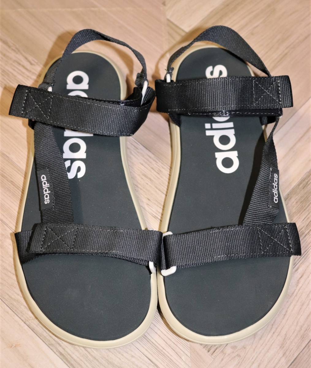 送料無料 即決【未使用】 adidas ★ CF SANDAL (28.5cm) ★ アディダス コンフォート サンダル EG6515 マジックテープ調整_画像2