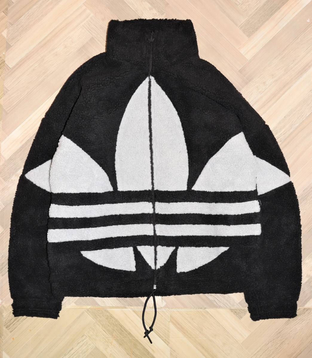 送料無料 即決【未使用】 adidas Originals ★ BIG TREFOIL SHERPA JACKET (O) ★ アディダス ボアジャケット シェルパフリース HC0325 ②_画像2