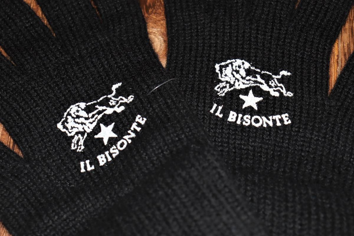 送料無料 即決【未使用】 IL BISONTE ★ ニットグローブ 手袋 (2/メンズ) ★ イルビゾンテ 日本製 正規品 バッファロー_画像4