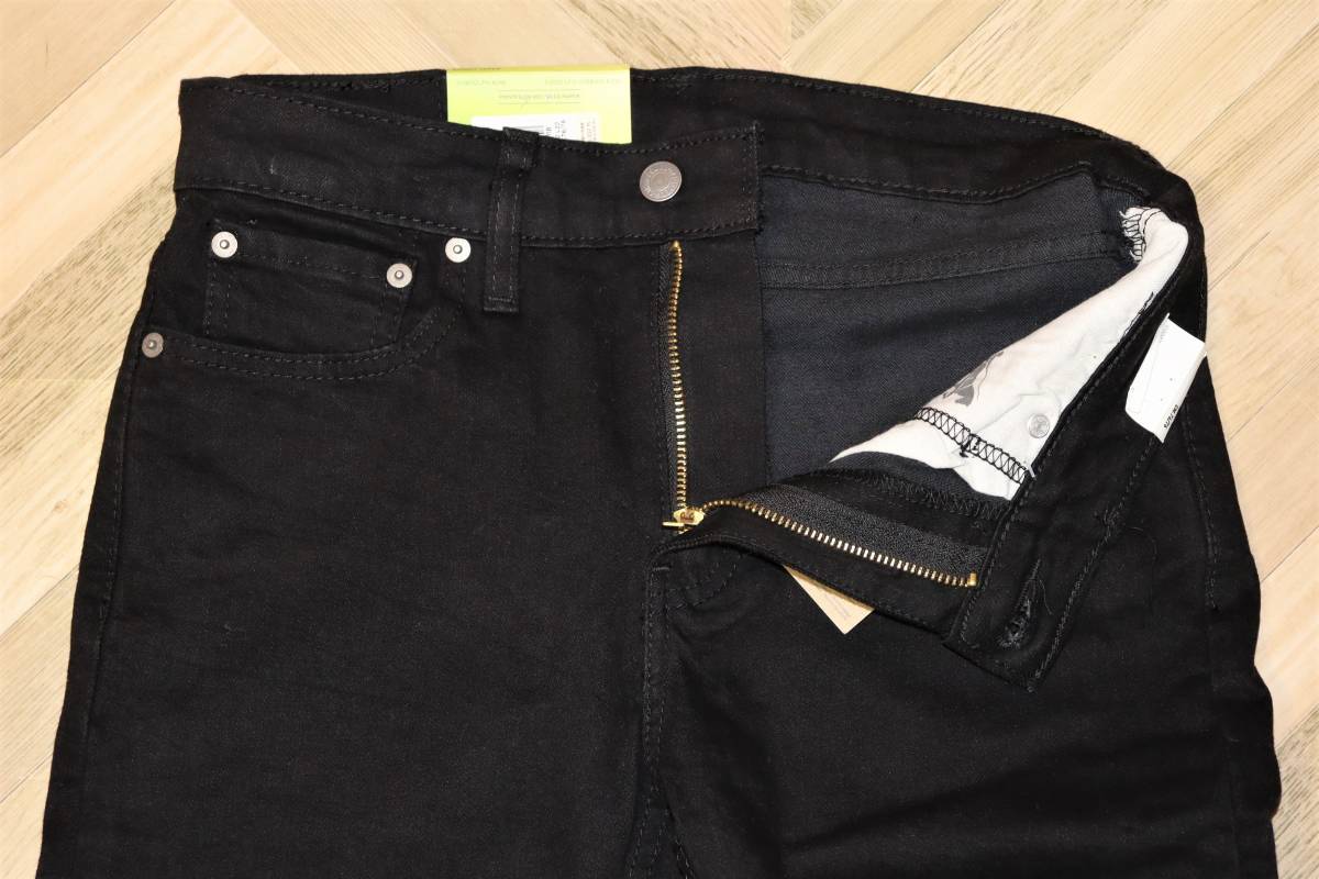 送料無料 即決 【未使用】 LEVI'S ★ SKINNY TAPER ブラックデニム (W28/L30) ★ リーバイス ストレッチ 84558-0034 スキニー テーパード_画像4