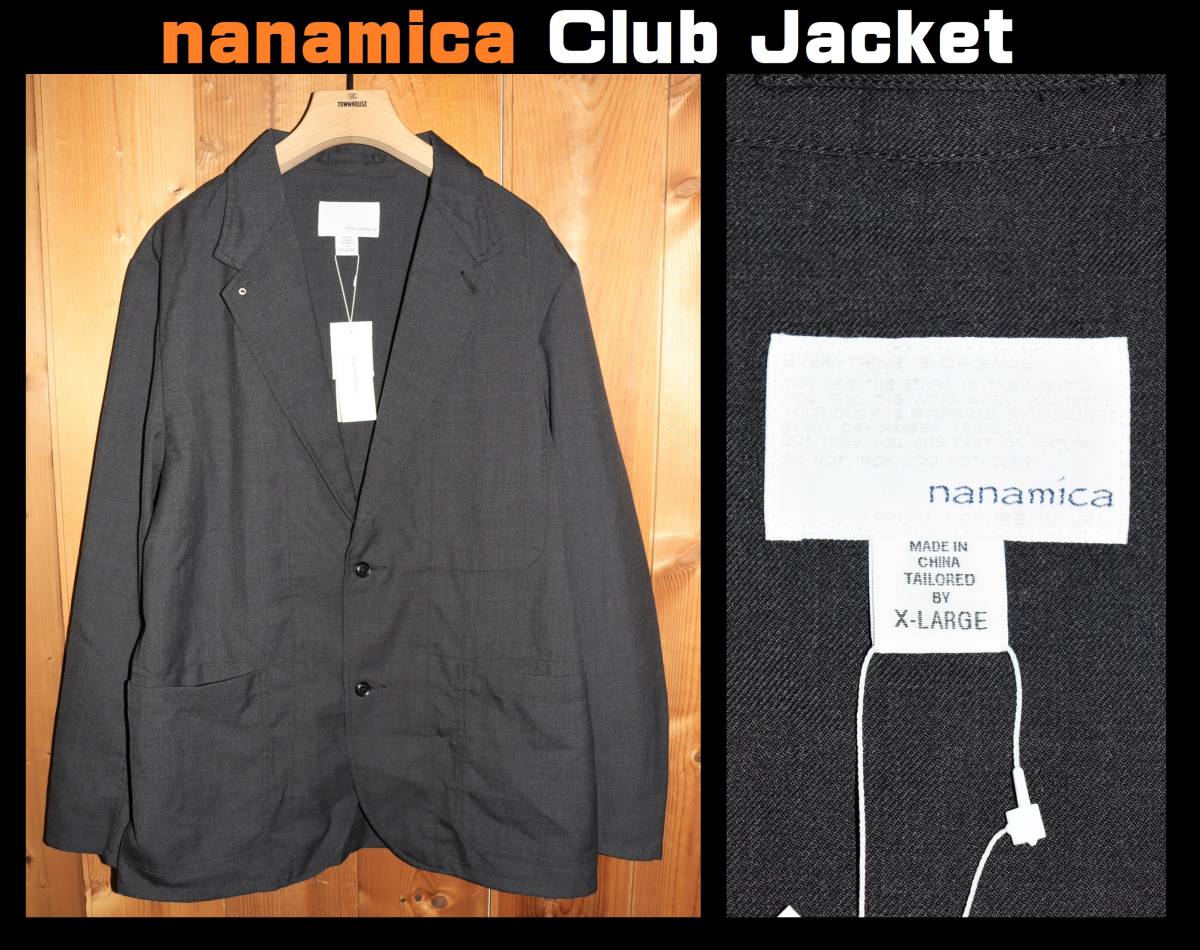 特価即決【未使用】 nanamica ★ Club Jacket (XLサイズ) ★ ナナミカ クラブジャケット 税込定価4万8400円 SUAF272 ブレザー テーラード