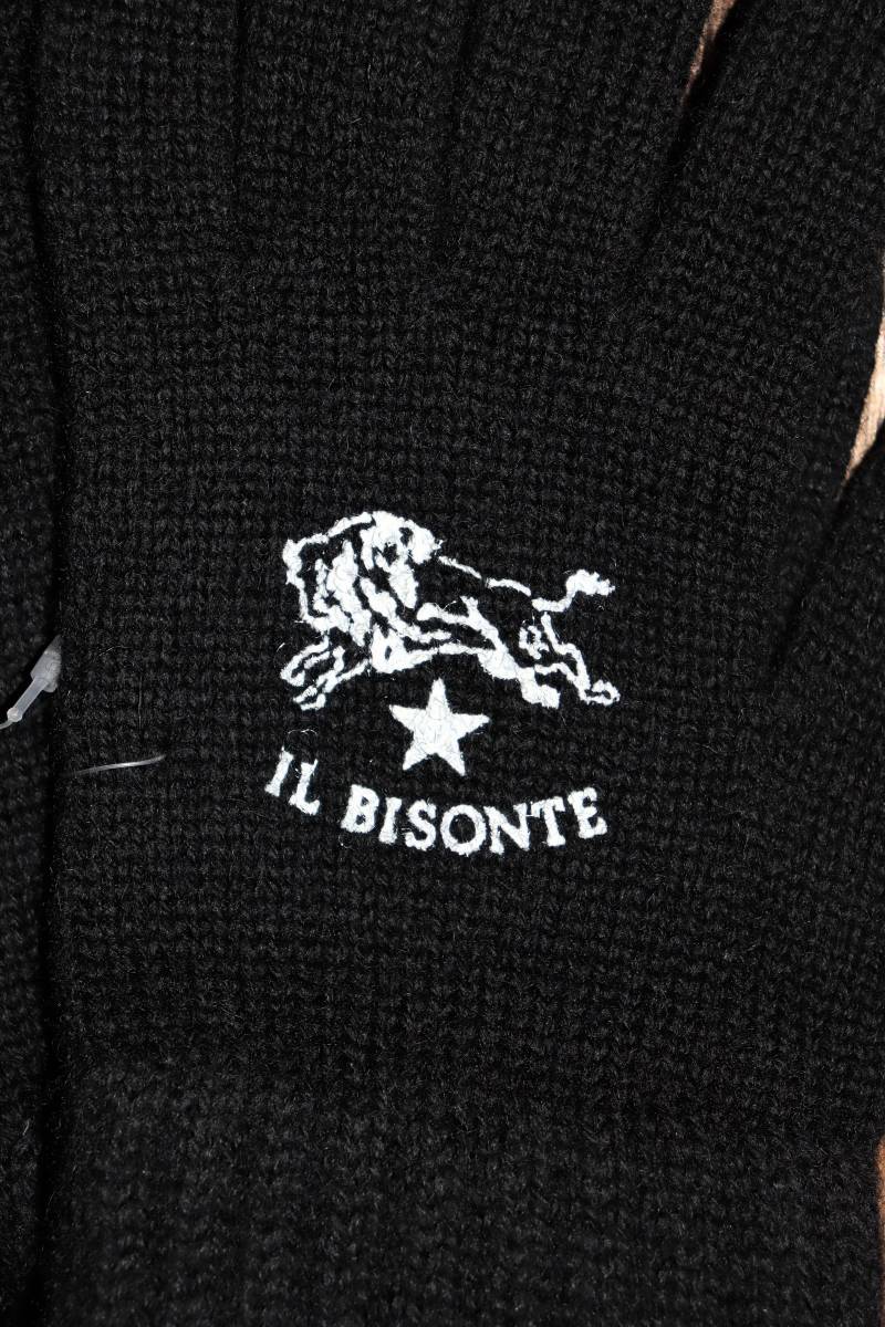 送料無料 即決【未使用】 IL BISONTE ★ ニットグローブ 手袋 (2/メンズ) ★ イルビゾンテ 日本製 正規品 バッファロー_画像6