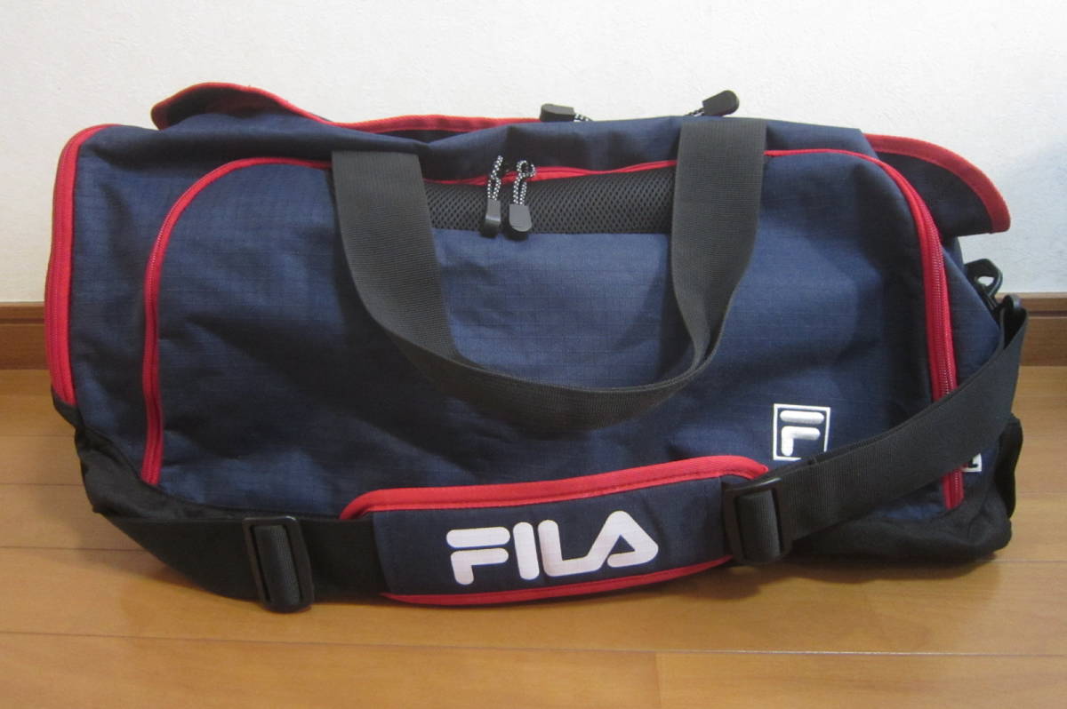 FILA フィラ ボストンバッグ スポーツバッグ 紺 O2312B_画像1