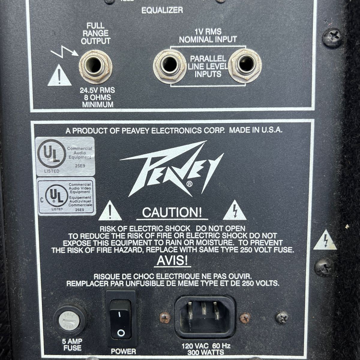 C-1061 PEAVEY ピーヴィー 112PM パワードフロアモニタースピーカー ブラック 通電確認済み_画像2