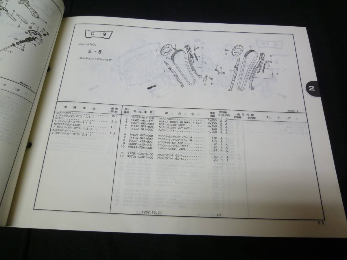 【￥900 即決】 ホンダ BROS ブロス 400 / 650 NC25 / RC31型 純正 パーツリスト 1版 1987年【当時もの】 _画像5