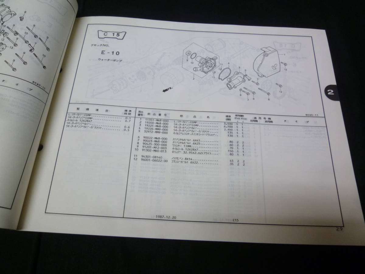 【￥900 即決】 ホンダ BROS ブロス 400 / 650 NC25 / RC31型 純正 パーツリスト 1版 1987年【当時もの】 _画像6