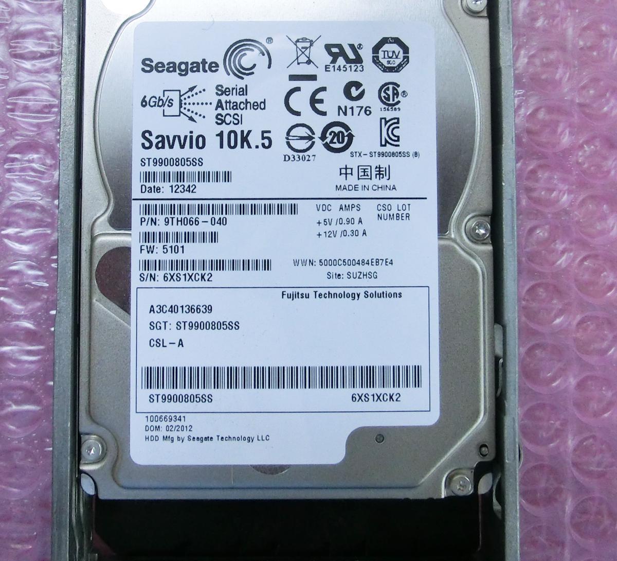 ●同梱可 富士通純正 マウンタ装着済み サーバー用 2.5インチ 900GB SAS ハードディスク (Seagate ST9900805SS)_画像2