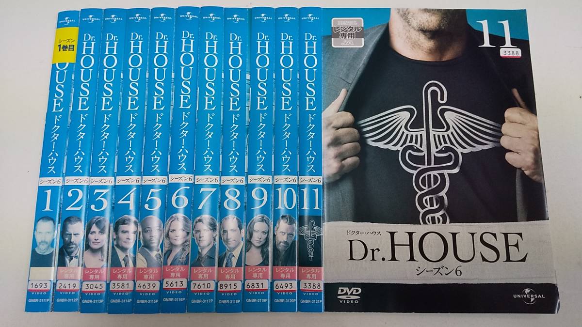 Y9 04591 ドクター・ハウス Dr.HOUSE シーズン6 全11巻セット ヒュー・ローリー DVD 送料無料 レンタル専用 日本語吹替あり_画像1