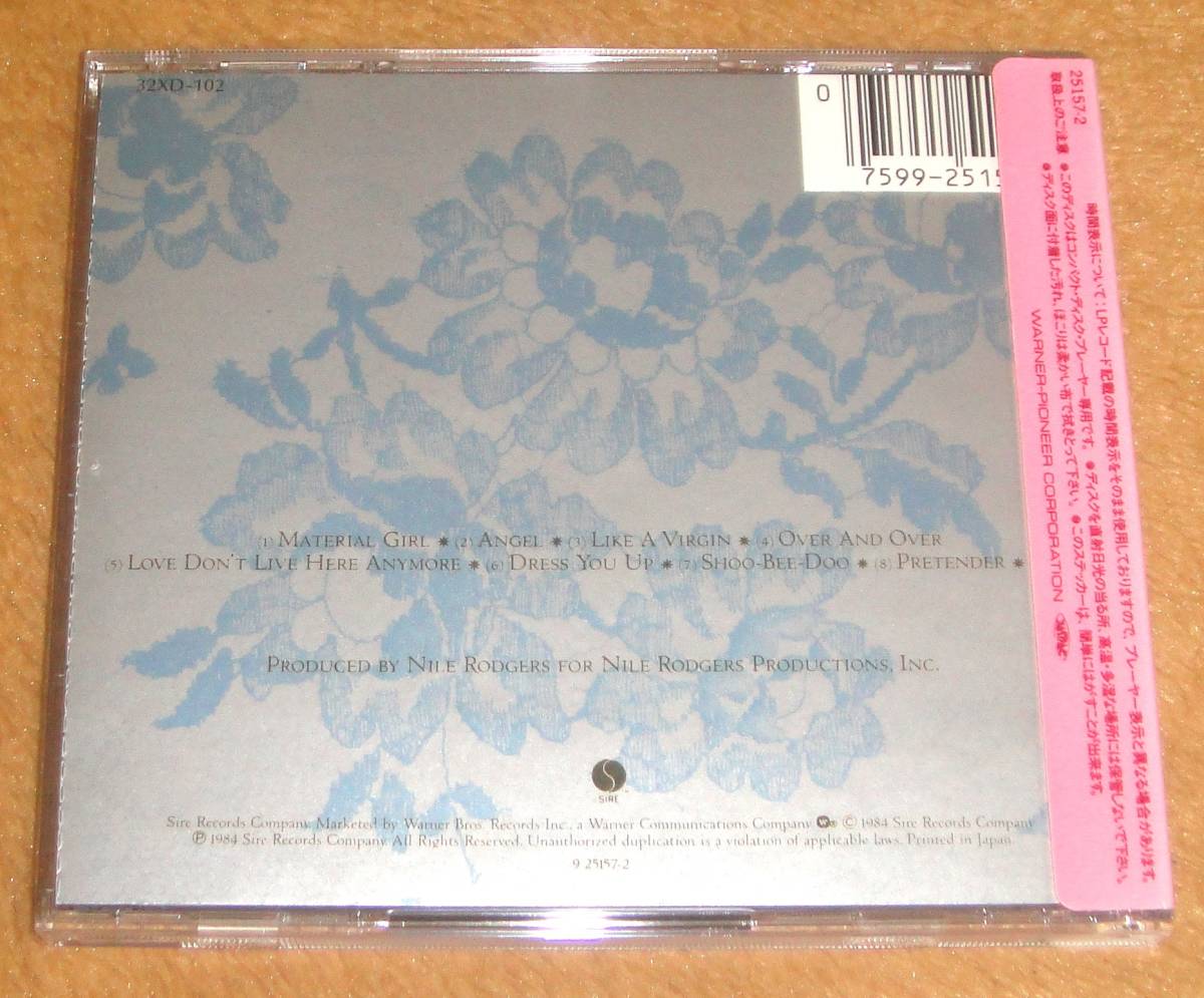 シール帯付きCD☆マドンナ／ライク・ア・ヴァージン（32XD-102） 国内ターゲットレーベル盤、税表記なし、MADONNA／LIKE A VIRGIN_画像2