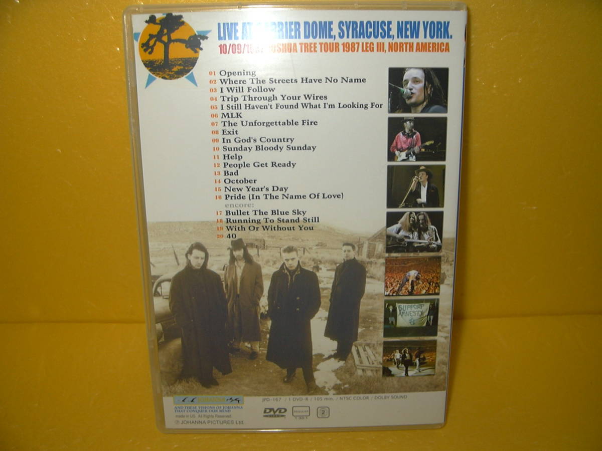 【DVD】U2「SYRACUSE 1987 JOSHUA TREE TOUR LEG 3」_画像2