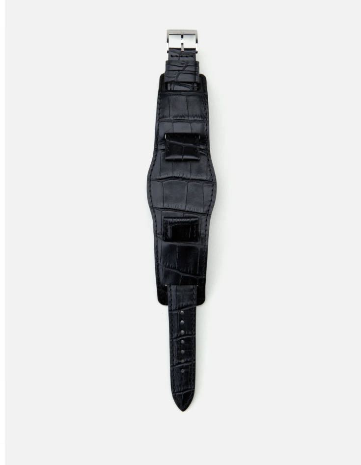 NEIGHBORHOOD LEATHER EMB WATCH BAND Neighborhood black ko type pushed . watch belt black 