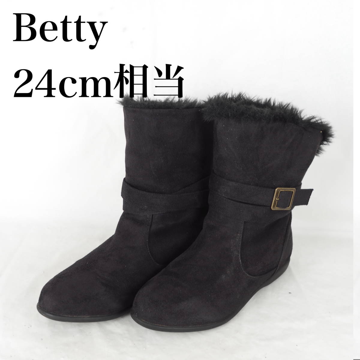 EB4148*Betty*ベティー*レディースショートブーツ*24cm相当*黒_画像1