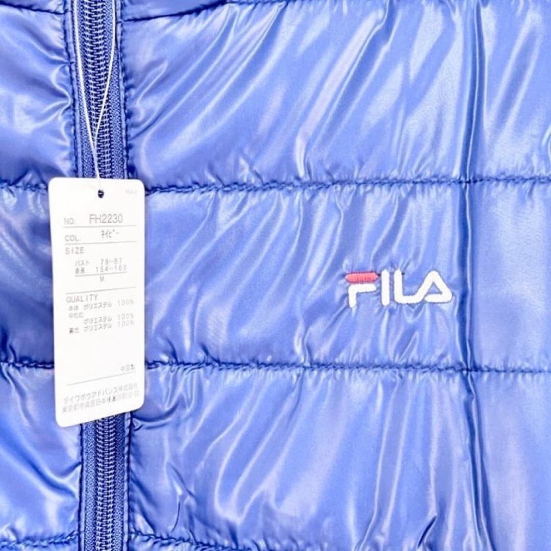 新品 レディース FILA フィラ ベンチ ダウン ロング コート M ネイビー 冬 ロングコート