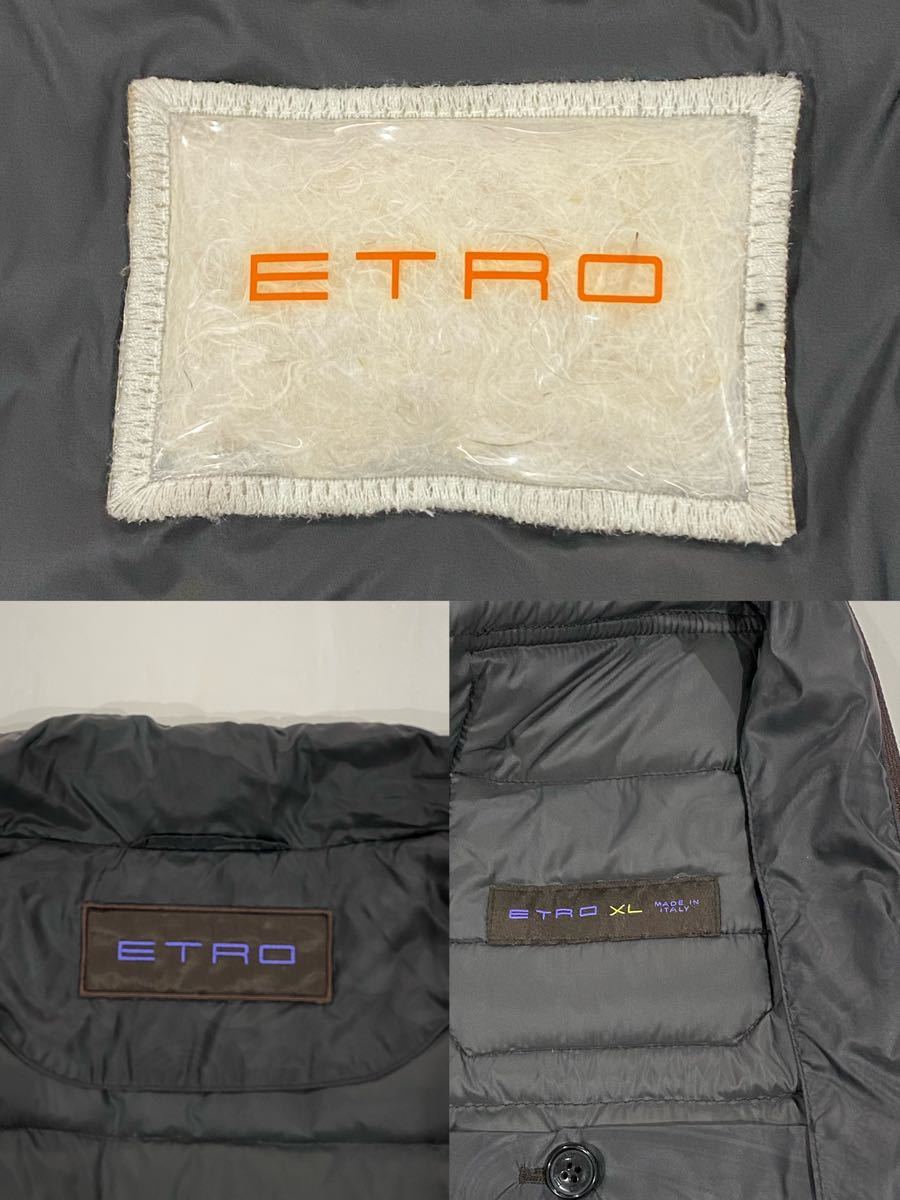 ★ETRO エトロ ★　ブラックペイズリー柄　ダウンベスト　XLサイズ_画像5