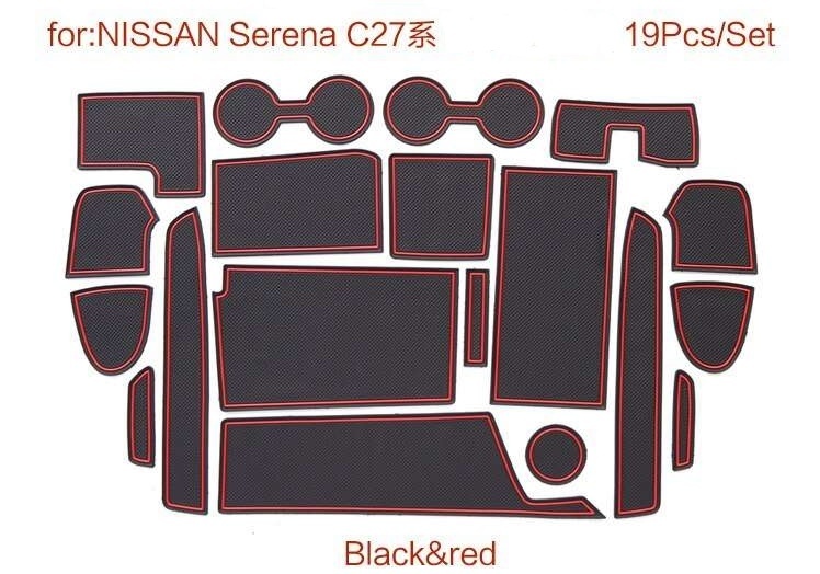 【送料無料】【匿名配送】日産 セレナ C27 2016~ インテリアラバーマット ドアポケット_画像1