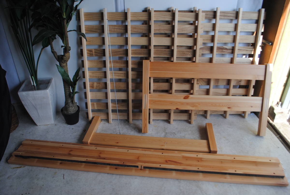 は121.木製ベッド フレームのみ シンプル ドッコ式ベッド 無印用品？ 工具不要 簡単組立の画像10