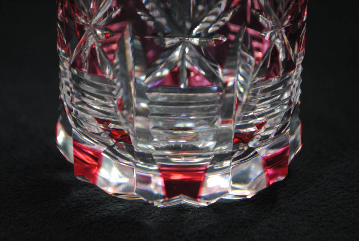 福袋 公式 CRYSTAL は218.KAGAMI ロックグラス (工芸 レッド 江戸切子 工芸ガラス