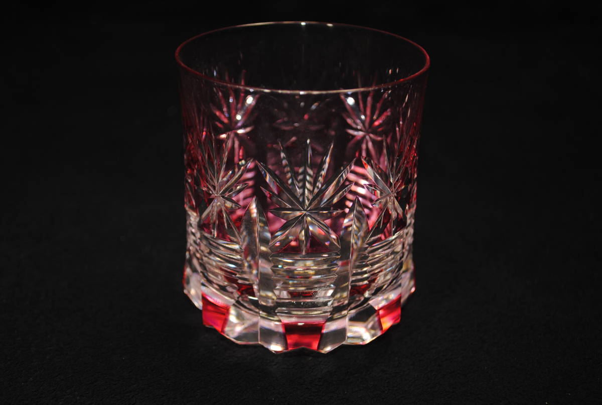 2024年のクリスマスの特別な衣装 CRYSTAL は218.KAGAMI ロックグラス (工芸 レッド 江戸切子 工芸ガラス