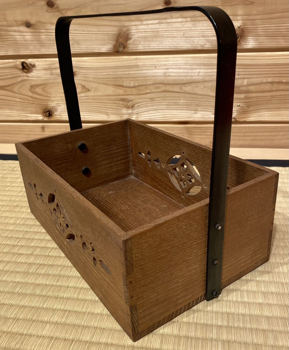 茶道具『煙草盆一式 「桑透かし莨盆+煙管(キセル)1双+竹灰吹+ 茶道具『煙草盆一式 「桑透かし莨盆+煙管(キセル)1双+竹灰吹+