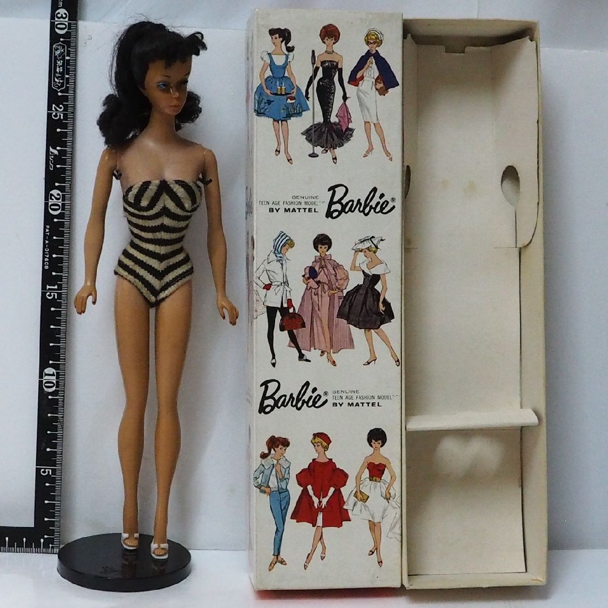 MATTEL【1960年代 バービー Barbie ポニーテール】着せ替え人形 60s ビンテージ■マテル【箱付】0812