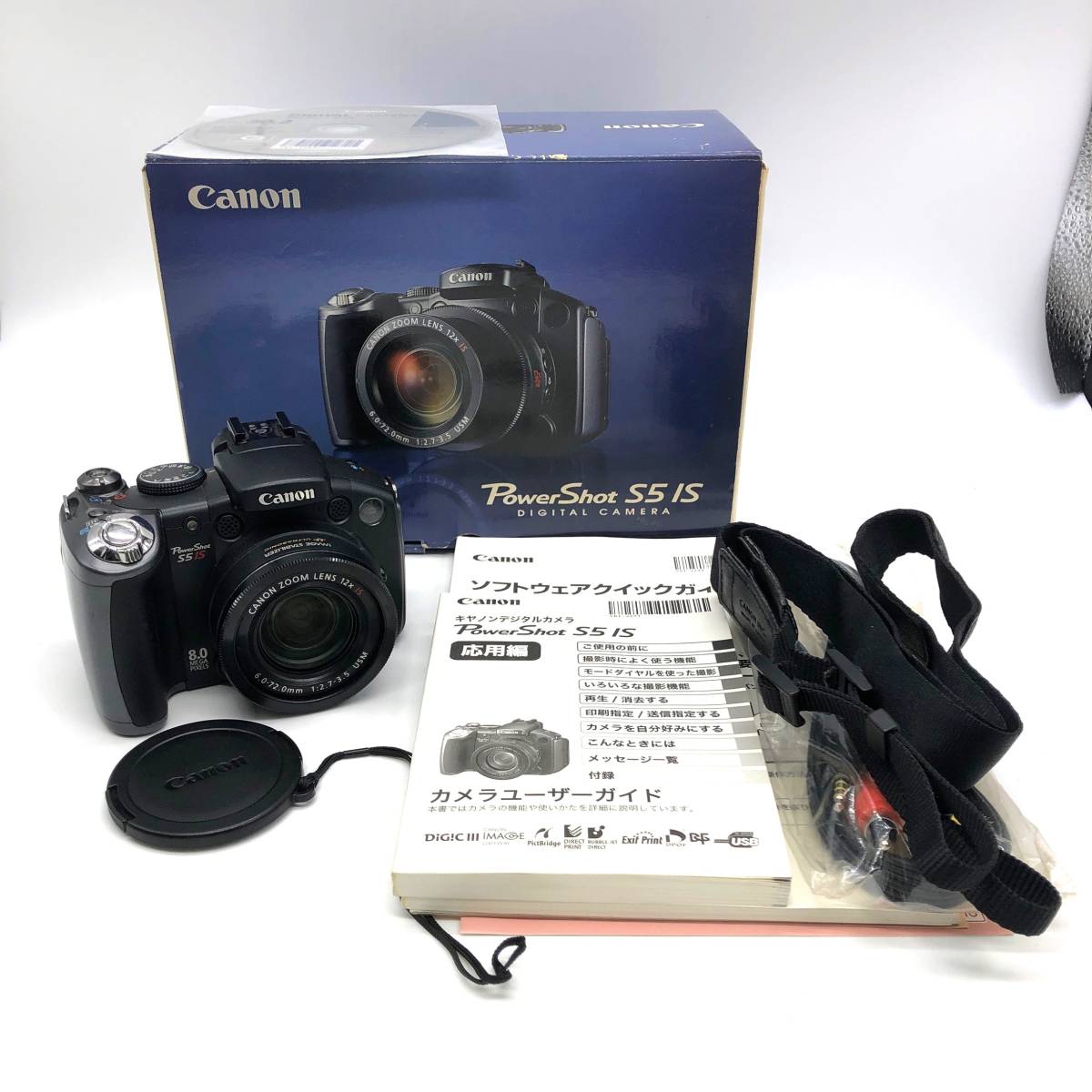 【中古品】CANON キヤノン PowerShot パワーショット S5 IS 6-72mm F2.7-3.5 USM 簡易動作確認済（管12112）_画像1