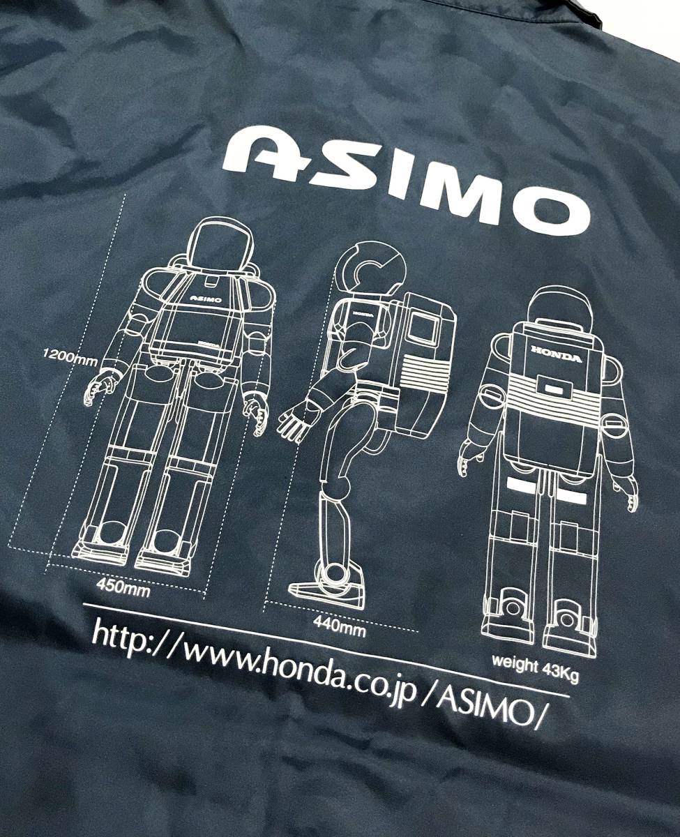 HONDA ASIMO コーチジャケット ナイロン 企業ロゴ 非売品 ネイビー アシモ ロボット 本田 ホンダ■1206P_画像3