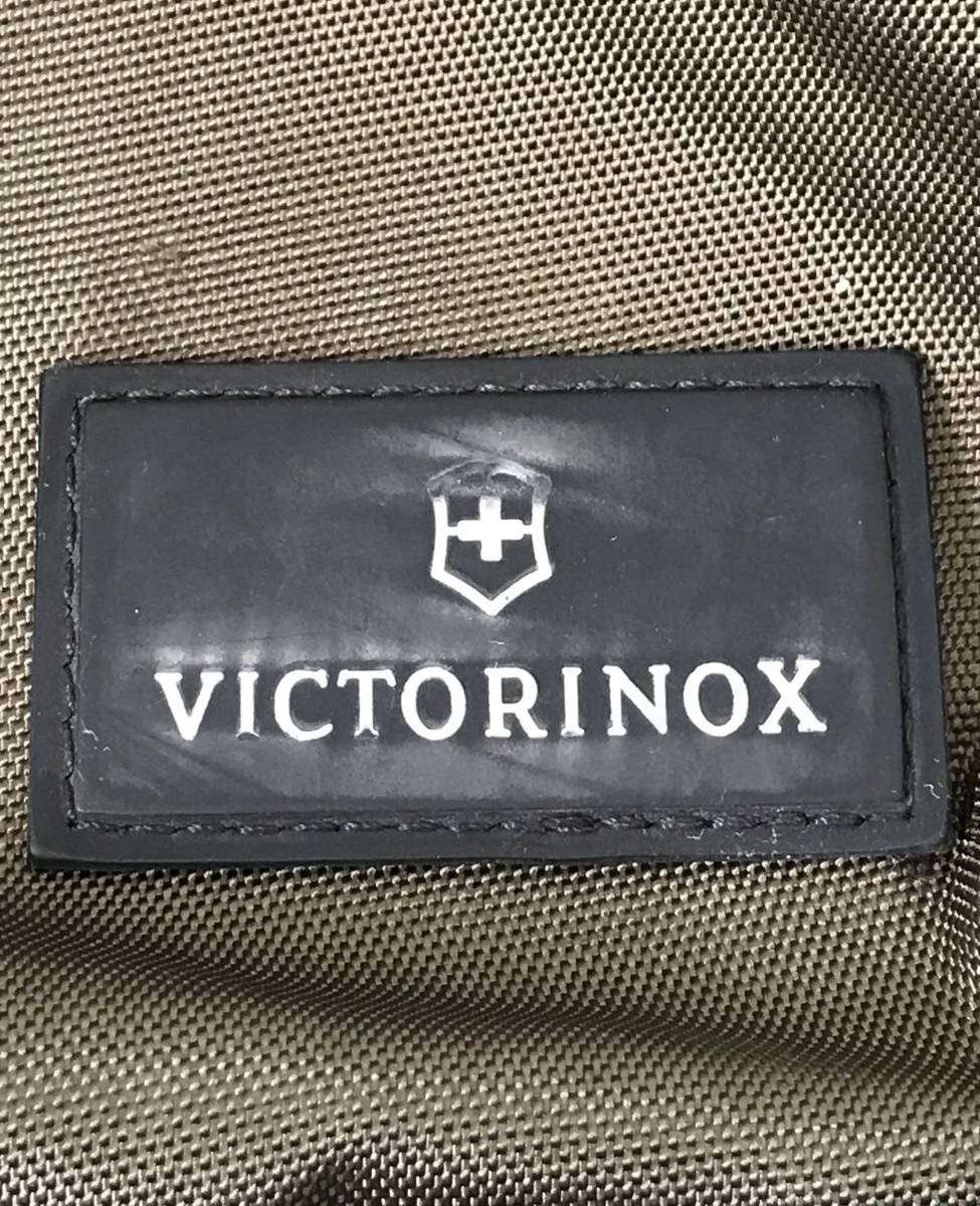 VICTORINOX Standard Backpack スタンダード バックパック リュック 鞄 ロゴ ナイロン カーキ 601415 ビクトリノックス■1221E_画像7