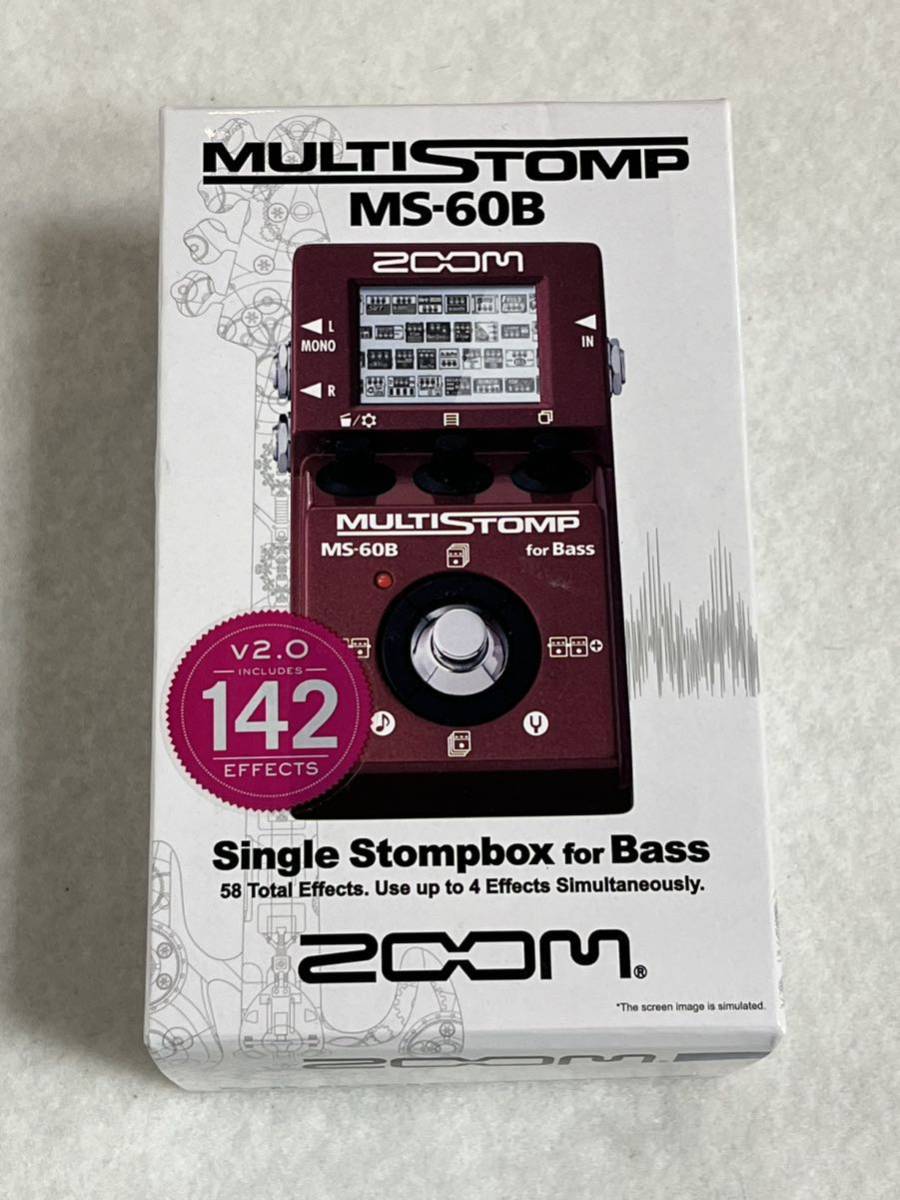 ●【未使用品】ZOOM ズーム マルチ ストンプ MS-60B MULTI STOMP マルチエフェクター ベース用 エフェクター 20-13_画像6