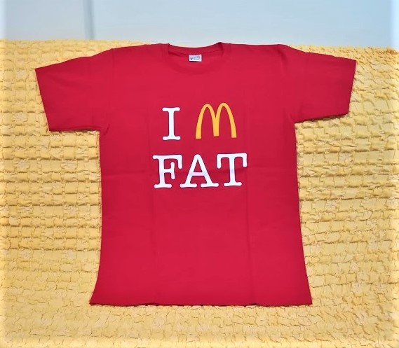 I’ｍ FAT★おもしろＴシャツ★ギャグＴシャツ★赤★レッド★Ｌサイズ★コットン１００％★激安★_画像1