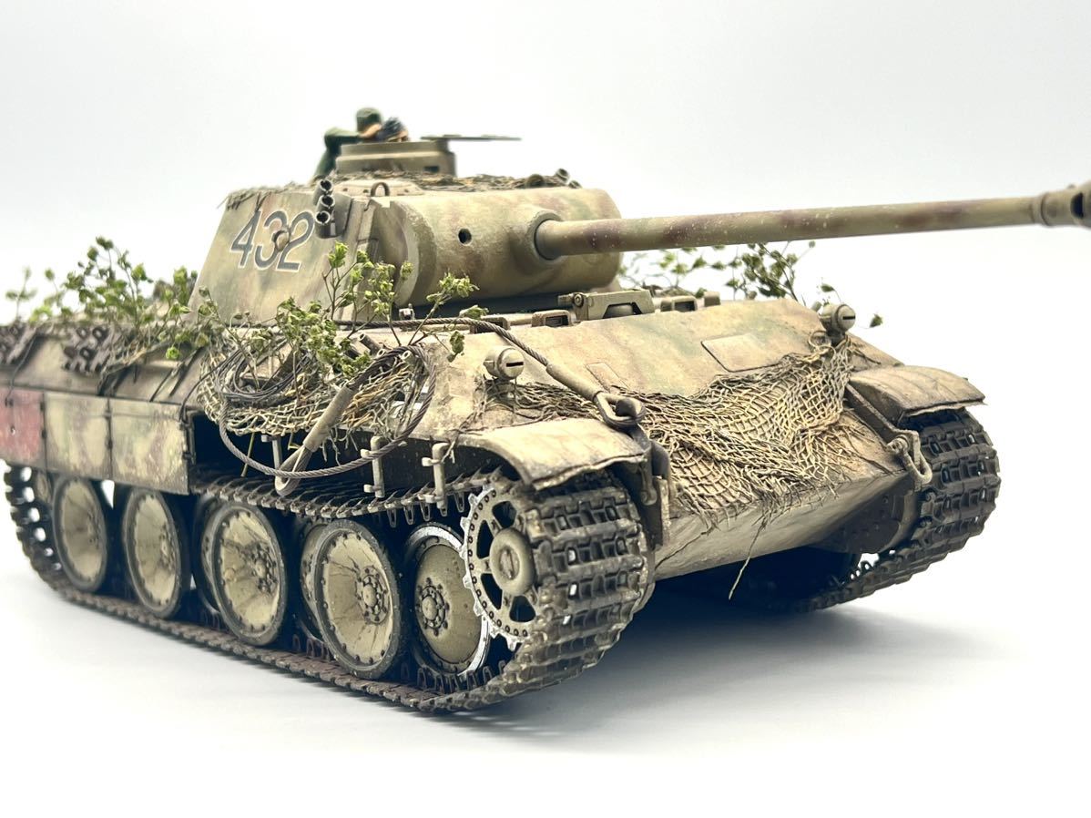 タミヤ　1/35 パンターD型　塗装済み完成品　Moshiyan’s Hobby S.M.R Panther D フィギュア 付き　戦車 tank model_画像9