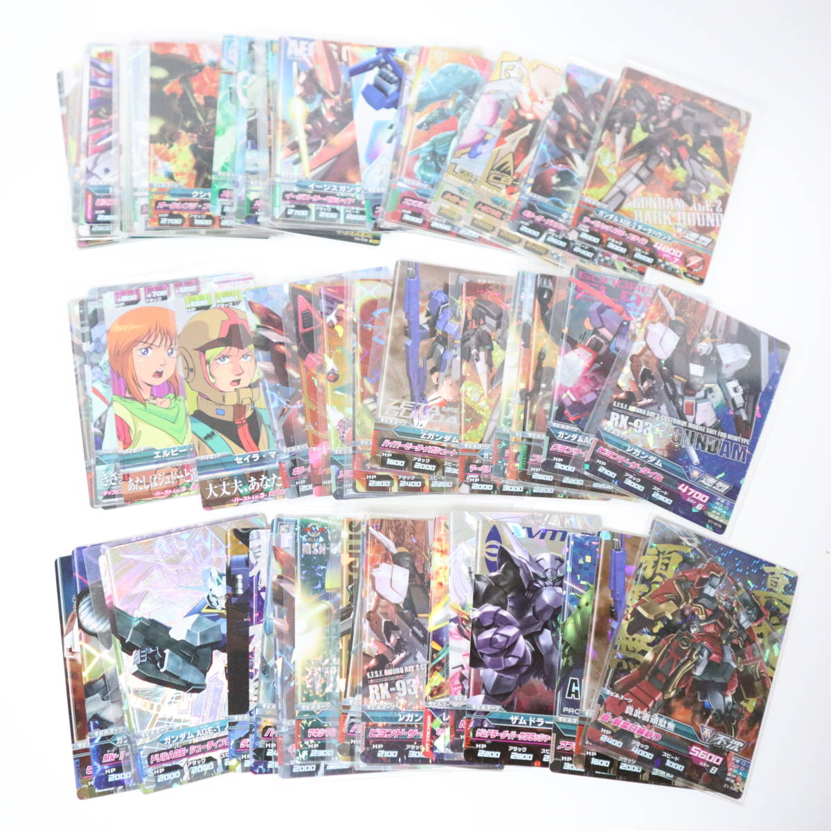 ガンダム Gundam トライエイジ カード 色々まとめて 68枚 バンダイ ( マスターガンダム・真武者頑駄無・グフ 他 )