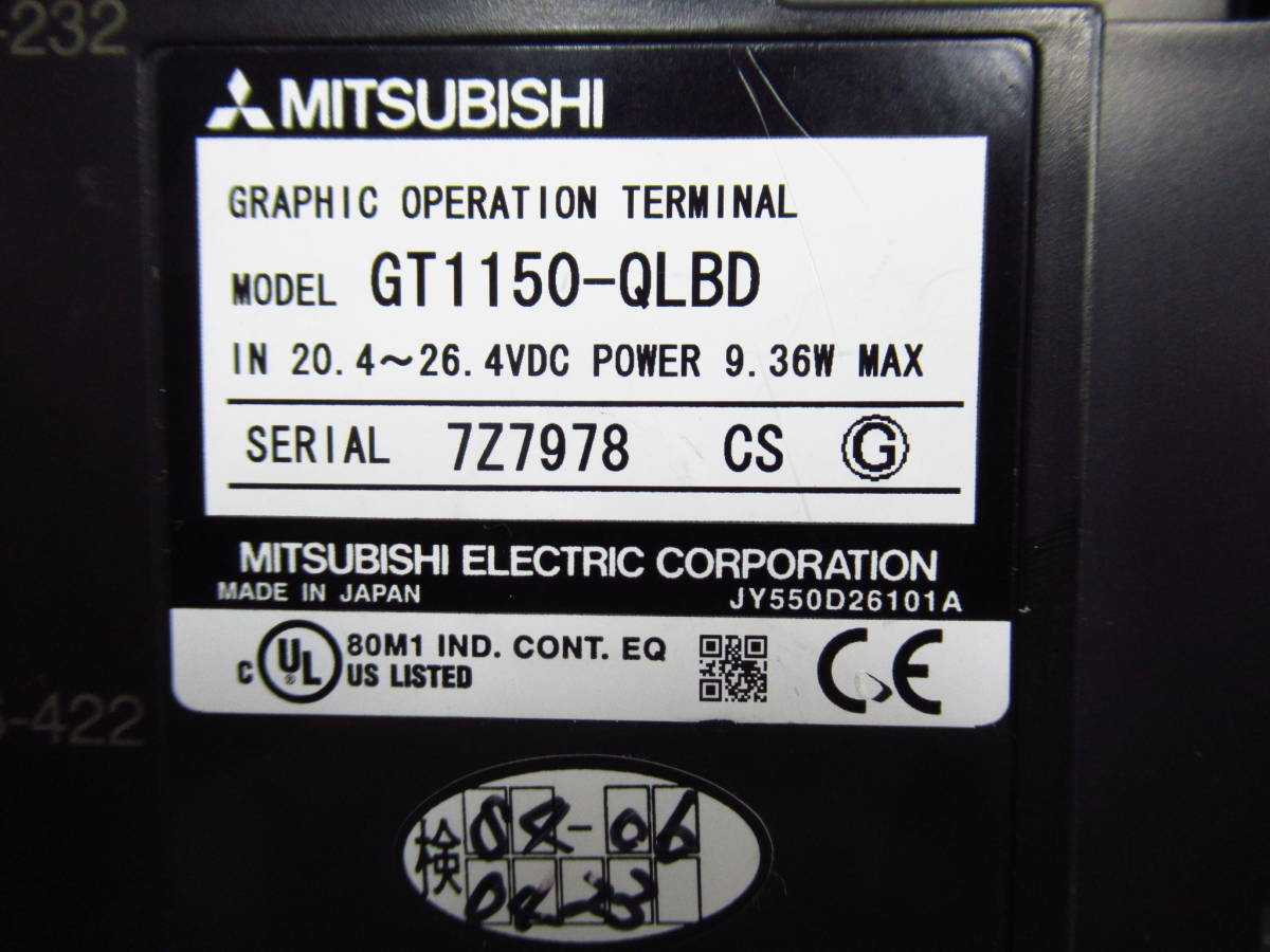 MITSUBISHI 三菱電機 タッチパネル GT1150-QLBD 管理5rc1205N207_画像5
