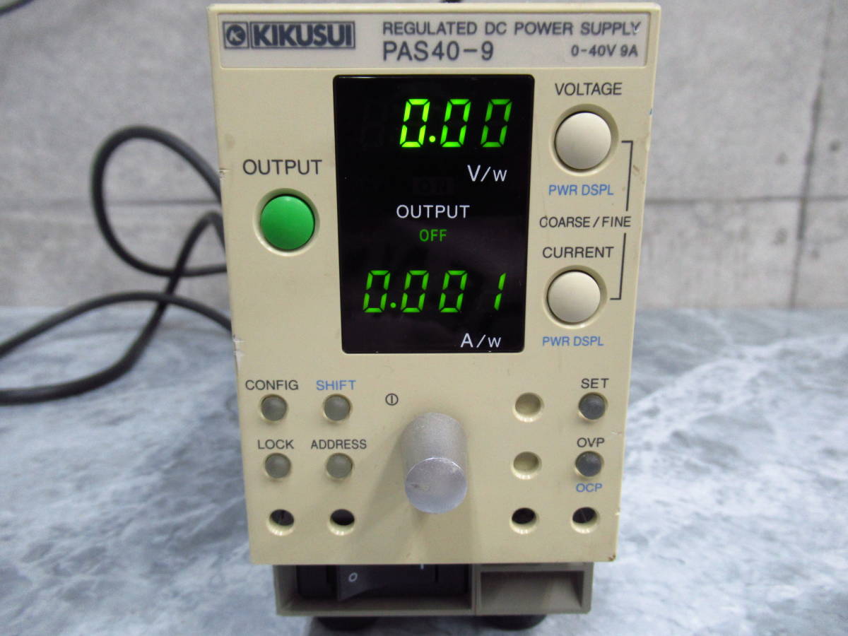 KIKUSUI PAS40-9 REGULATED DC POWER SUPPLY DCパワーサプライ 直流安定化電源 管理5rc1214F205_画像1