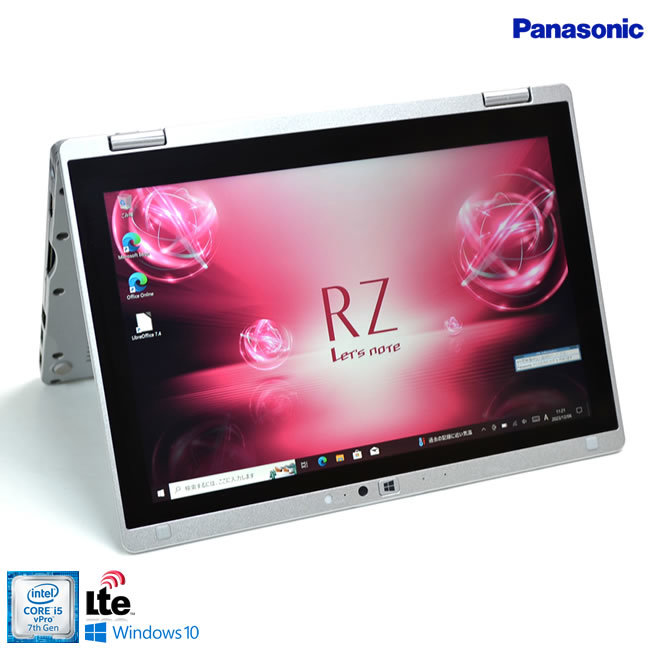 SIMフリー 2-in-1 10.1型 中古 Panasonic Let's note RZ6 Core i5-7Y57 m.2SSD256G メモリ4G Webカメラ Wi-Fi Windows10