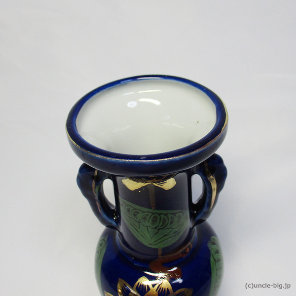 【特価品】仏壇用花瓶1個 瑠璃金ハス 陶器 日本製 箱なし_画像2