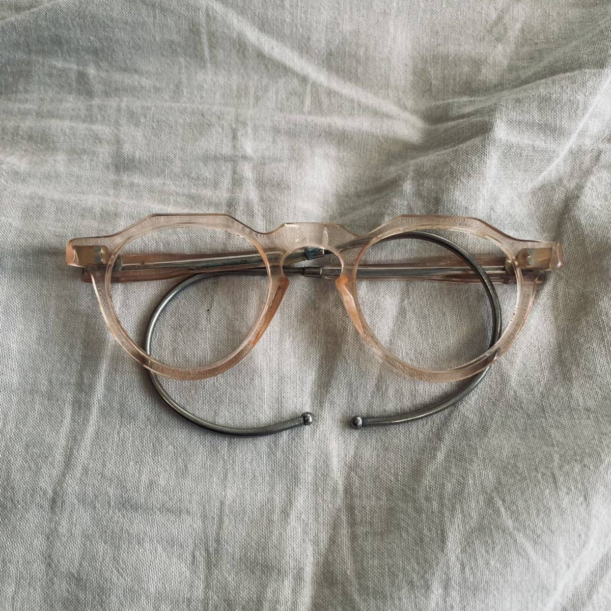 40s vintage Deadstockフレンチ クラウンパント 眼鏡 メガネ フレーム アイウェア ②