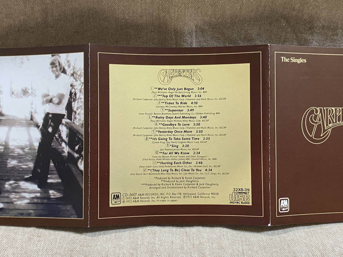 CARPENTERS - THE SINGLES 1969-1973 32XB-39 国内初版 日本盤 帯付 税表記なし3200円盤 廃盤 レア盤の画像5