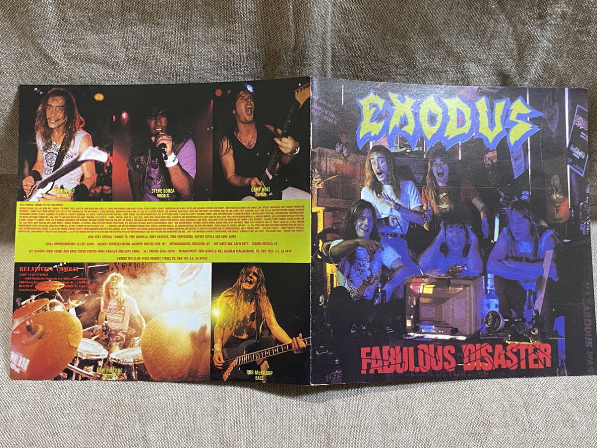 EXODUS - FABULOUS DISASTER (25DP5418、国内初版)、METAL CHURCH - BLESSING IN DISGUISE (25P2-2492、国内初版) 2枚セット_画像5