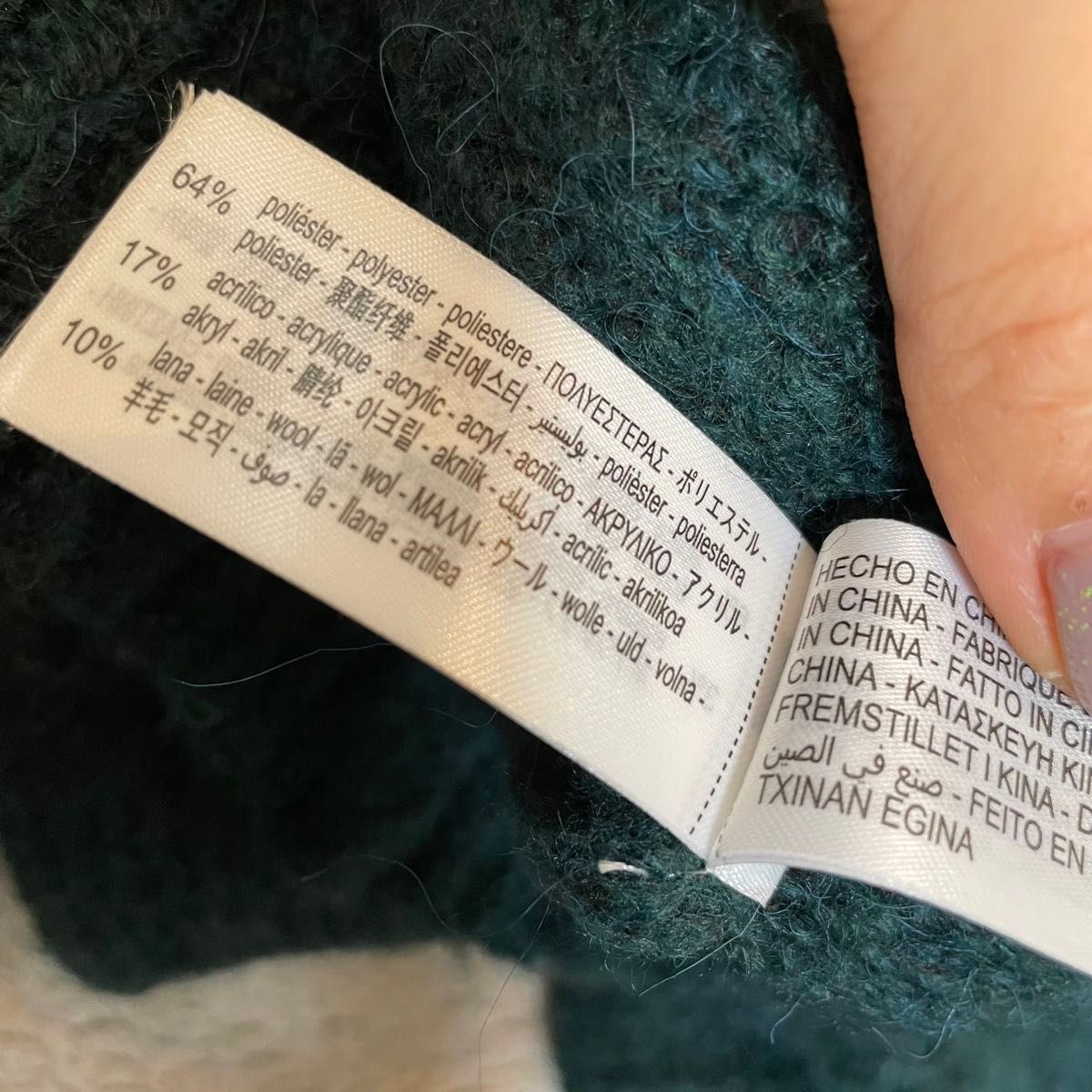 2023AW ZARA クロップド丈 タートルネック ニット グリーン 緑 S 2023AW ZARA クロップド丈 タートルネック ニット グリーン 緑 S