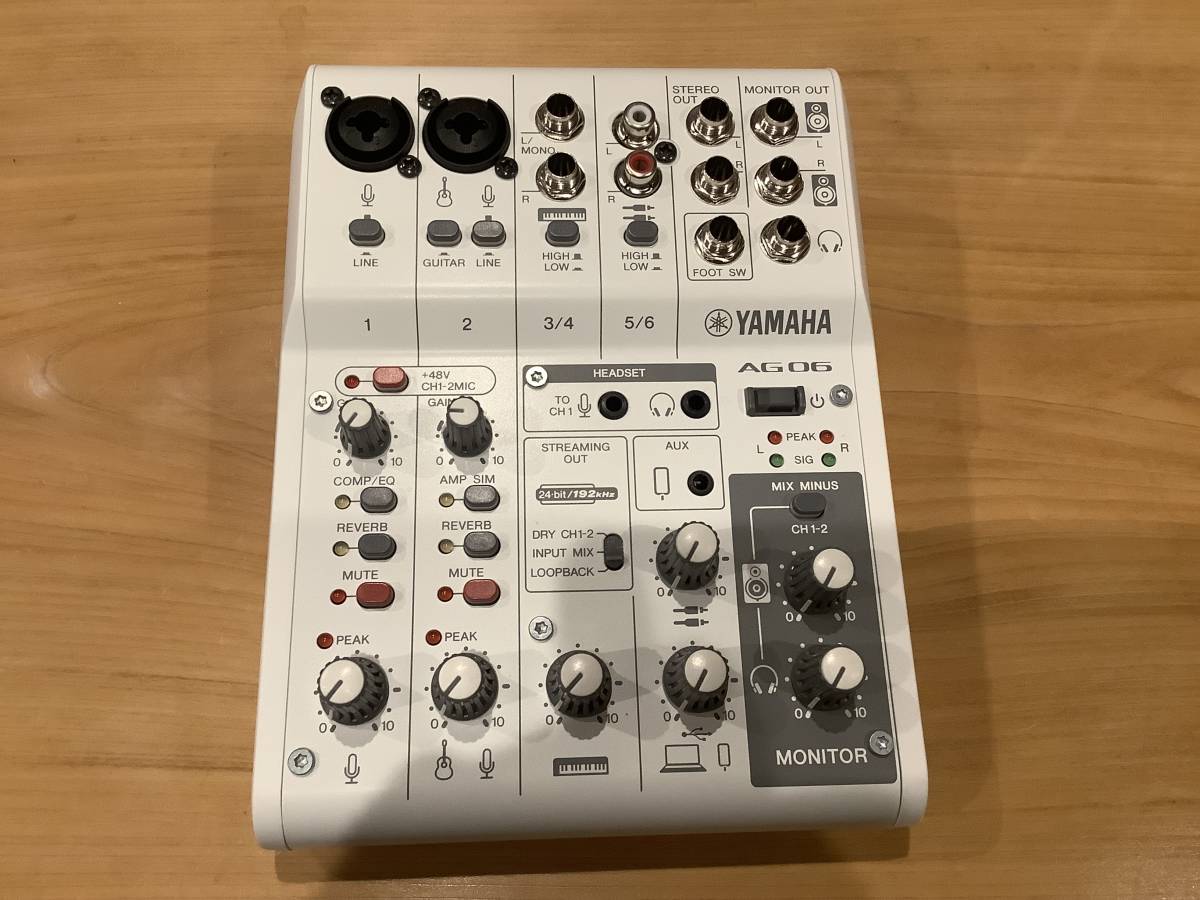 YAMAHA AG-06 MK2 ヤマハ　ライブストリーミングミキサー　インターフェイス_画像1