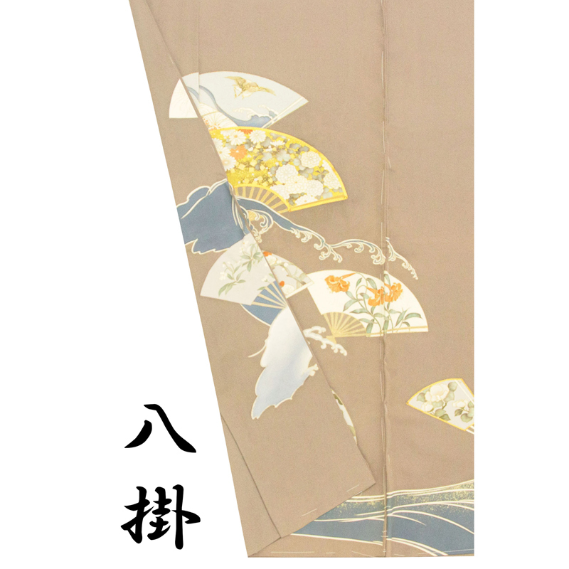 * store modified equipment * stock one . sales![.. free ] Kyouyuuzen book@ processing hand ..,book@ gold,.. industrial arts Special . color tomesode * festival . four season flower fan paper . wave writing sama (s06293)