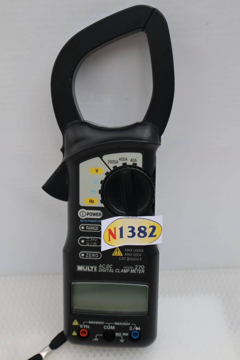 N1382 Y 【MULTI】DIGITAL CLAMP METER　MODEL270　デジタルクランプメーター【バッテリーカーバー無し】 _画像4