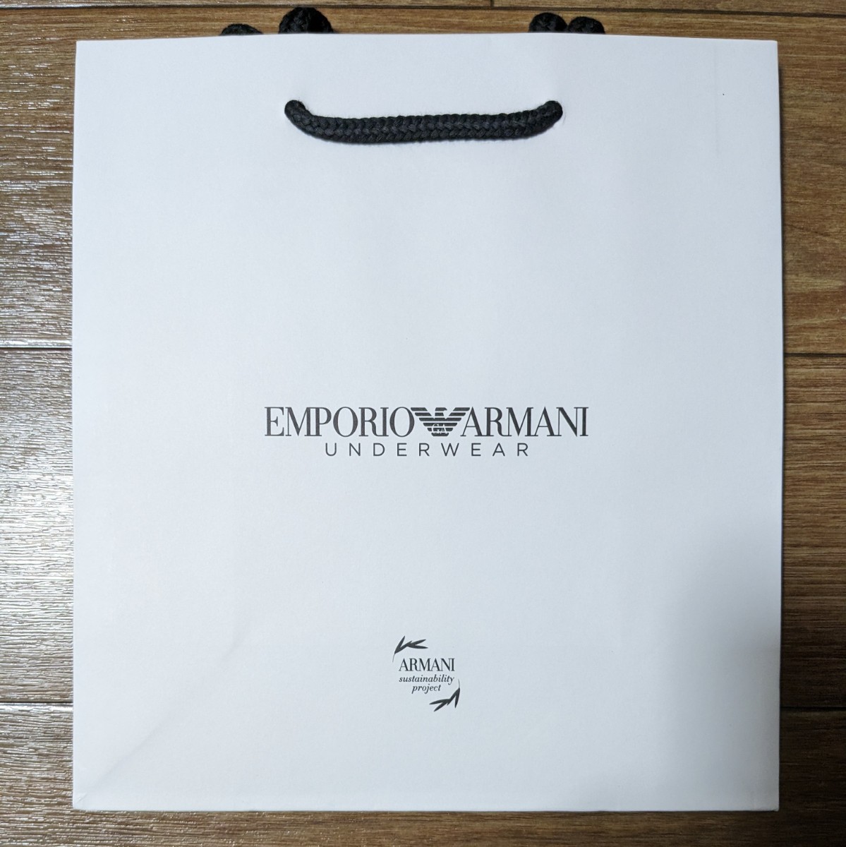EMPORIO ARMANI エンポリオ アルマーニ ショッパー 新品未使用 ホワイト 1枚 ギフト袋 紙袋_画像1