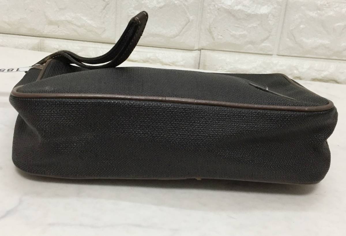 no18598 DUNHILL Dunhill France made leather PVC clutch bag pouch *