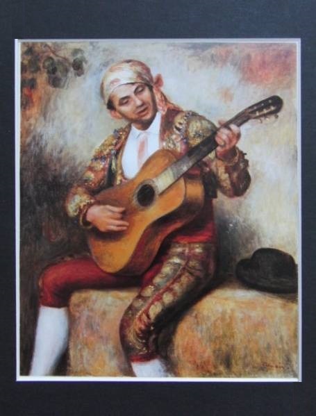 Pierre-Auguste Renoir、LE GUITARISTE ESPAGNOL、海外版超希少レゾネ、新品額装付、送料込み、iafa_画像3