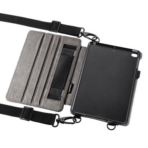iPad mini スタンド機能付きショルダーベルトケース ハンドベルト ペンホルダー付き PDA-IPAD1812 サンワサプライ 送料無料 新品