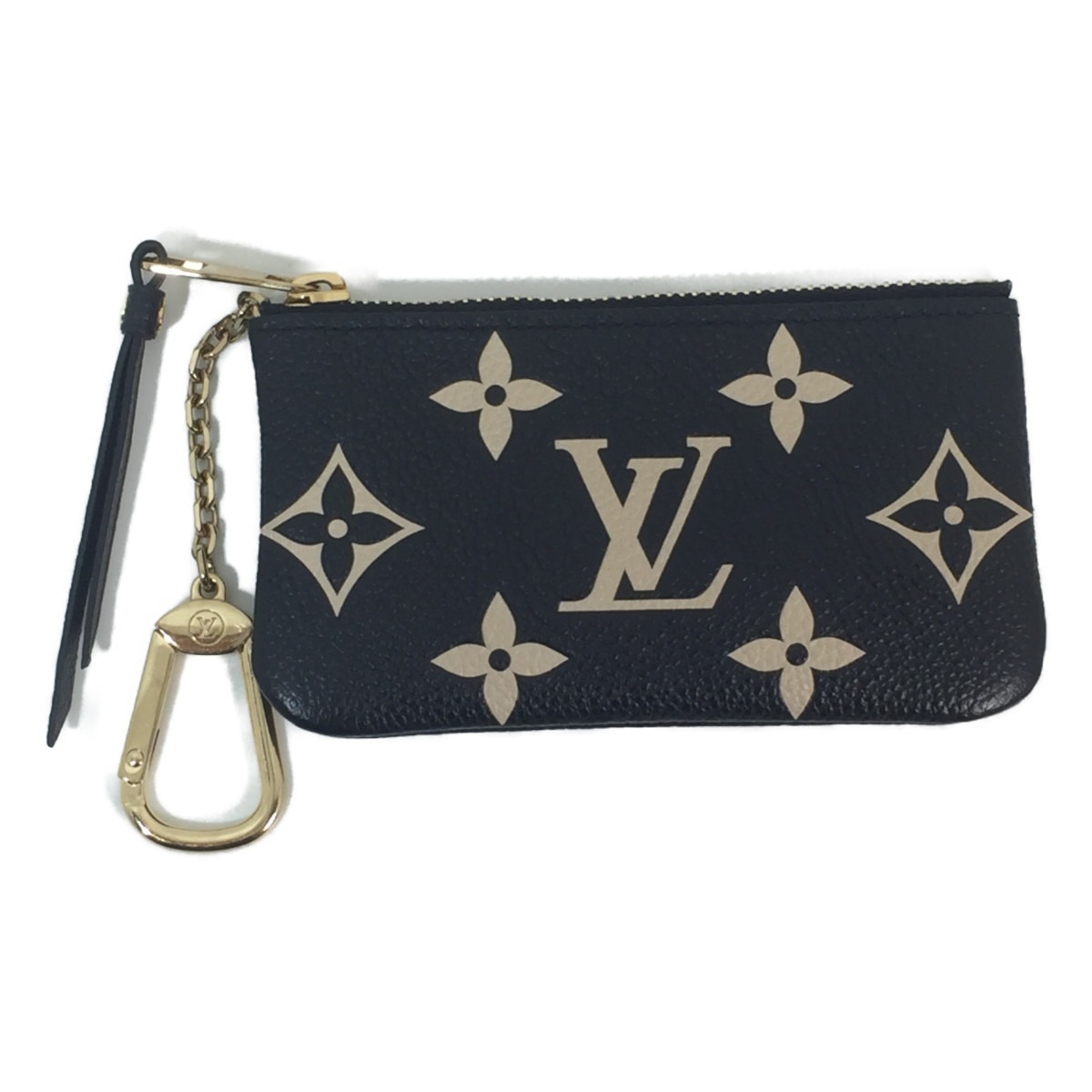 ◎◎ LOUIS VUITTON ルイヴィトン カードキーケースポシェットクレ M80885 ブラック やや傷や汚れあり_画像2