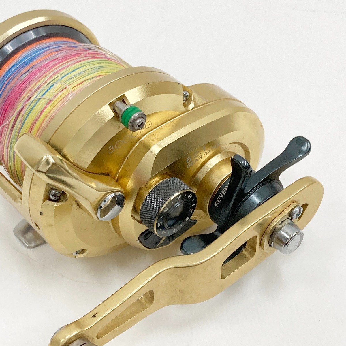 〇〇 SHIMANO シマノ OCEA JIGGER LIMITED 14 オシアジガーリミテッド 3000HG 03229 リール 傷や汚れあり_画像6